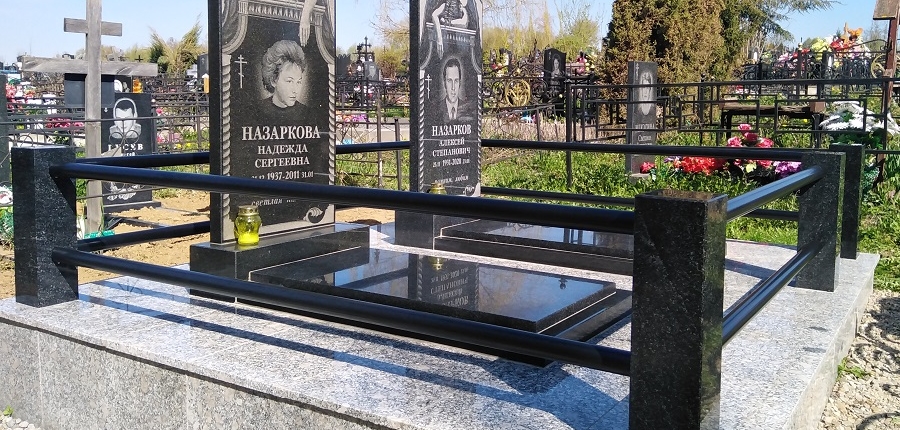 Благоустройство семейного захоронения по типовому проекту РитуалСтрой Коломна