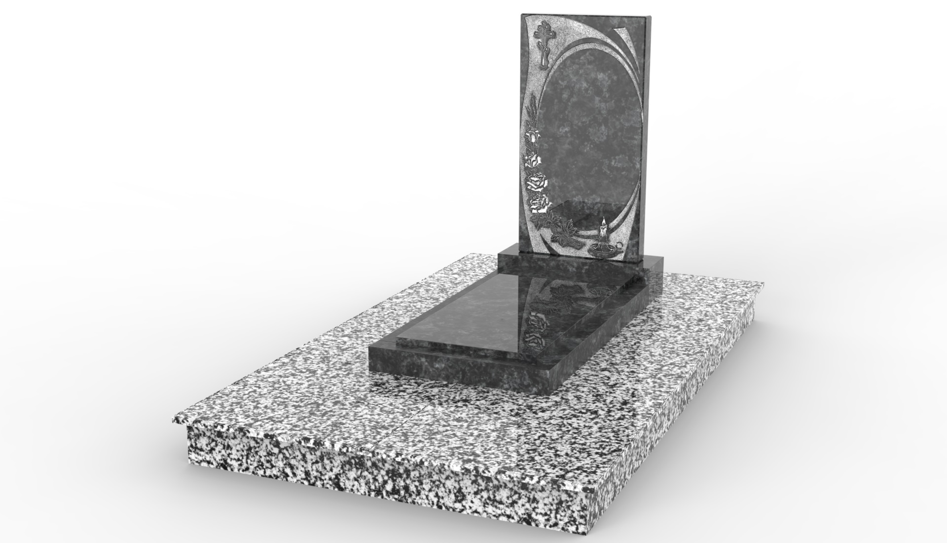 Типовой проект одноместного захоронения, размеры 1200х2100мм, РитуалСтрой Коломна