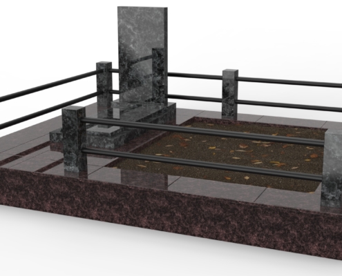 Типовой проект ленточного фундамента с подиумом для семейного захоронения, размеры 3000х2400мм, РитуалСтрой Коломна