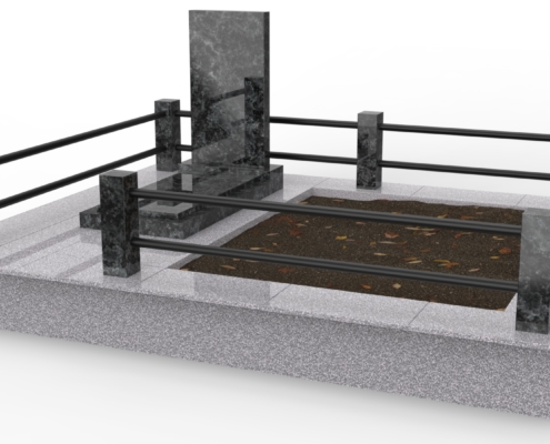 Типовой проект ленточного фундамента с подиумом для семейного захоронения, размеры 3000х2400мм, РитуалСтрой Коломна