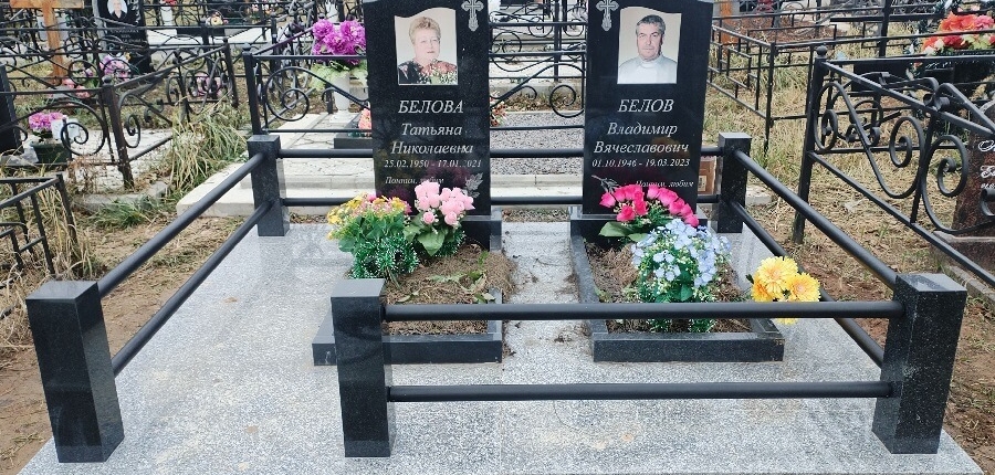 Благоустройство семейного захоронения по индивидуальному проекту Новогородищенское кладбище РитуалСтрой Коломна